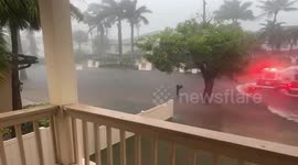 US: Heavy Rain Causes Flood In Coastal Florida