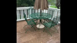 Hail and heavy rain in Douglas County, Colorado