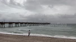 Rough Surf And Rain in Florida