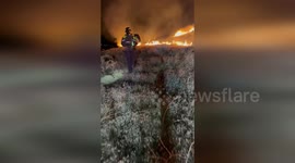USA: Blaze Threatens Sparks, Nevada: Wildfire Rages Near High School