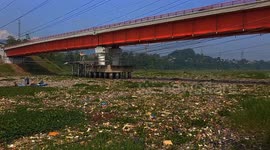 Plastic Waste Piles Up in the Citarum River