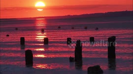 Stunning sunset in Kent, UK as heatwave predicted for Brits