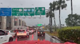 Heavy rain leads to flooding at Fort Lauderdale airport, Florida