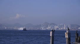 Passenger ferry boat crossing Guanabara bay