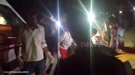 Gaza: The Palestine Red Crescent ambulance teams transported three seriously injured people