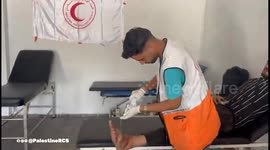 Gaza: Resuming operations and receiving the injured and sick at the PRCS medical post in Jabalia