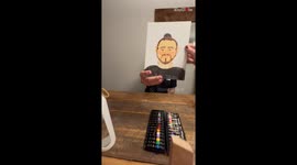 Portrait challenge makes woman glad that love is not measured by painting skills