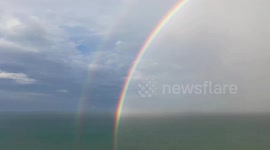 Double rainbow illuminates Ormond Beach after rainfall
