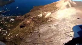 Helicopter rescue team saves stranded tourist from volcano crater