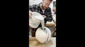 Dance of colors: Process behind layering a porcelain bud vase
