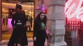 Joseph Quinton and PrincessJulia  leave the Vivienne Westwood: the personal collection private view