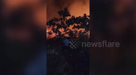 Firefighting teams spring into action to control fierce forest blaze in northern India