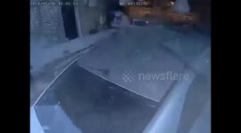 Car crashes into bakery in Perm, Russia