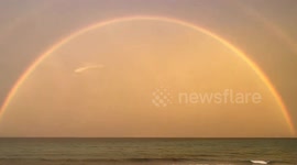 Double rainbow spotted over skies in southern Florida