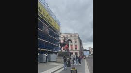 The Iconic Cone Tradition: Glasgow's people celebrate humor & bravery on Duke of Wellington statue