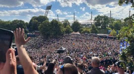 Euro 2024: Thousands of Scotland supporters in good spirits at Munich fan park ahead of kick off