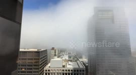 US: Dense Fog Moves Over Chicago Area
