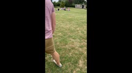 EMBARRASSING crash takes mom out of parents' race on Sports Day