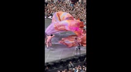 Taylor Swift's dancers almost swept off stage during concert