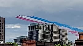Trooping the colour Red Arrows paint the London Sky for King Charles