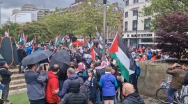 Pro Palestine Protest taking place in Manchester, England