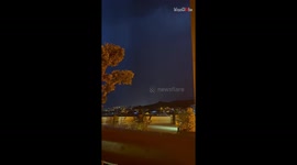 Fierce thunderstorm bridges gap between scary & surreal as it lights up Bodrum skies