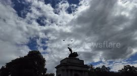 The Royal Flypast at the end of Trooping The Colour