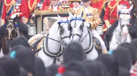King Charles III Queen Camilla Trooping the Colour Prince Louis of Wales