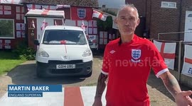 England fan trolled over St George’s flags covering his home says he doesn't care