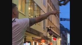 England fans partying in Germany before England vs Serbia