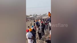 Tractor crashes into spectators during race in India