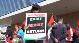 South Africa: Pro-Palestinian activists  protest in Sandton, Johannesburg