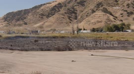 USA: Lebec  Post Fire Brush Fire Part 3
