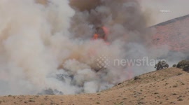 USA: Lebec Post Fire Brush Fire Part 2