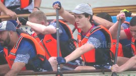 Dragon boat race held in China's Guangzhou