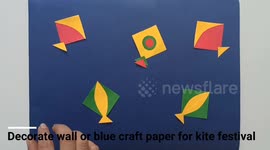 Kite Festival Decoration || Wall Decoration || How to make tiny Kites