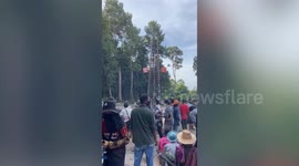 Dozens injured when homemade rocket explodes at festival in Thailand