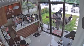 Under aressssst! Snake jumps out at policemen having coffee break