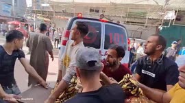 Palestine: Red Crescent ambulance teams evacuate casualties in Al-Bureij camp