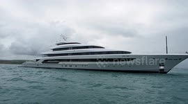 Super yacht worth $100m owned by Saudi billionaire docks in Dorset