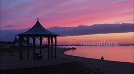 Stunning sunset in Kent as Brits enjoy warmer temperatures