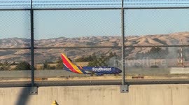 Fire erupts at San Jose Airport, California