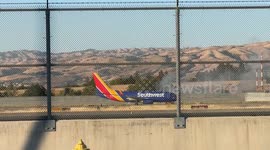 USA: Fire at the San Jose airport SJC