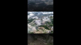 Spectacular Longji Rice Terraces sparkle in sunshine