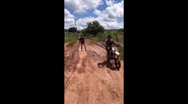 Funny style riding a motorcycle and wait the result you all will not expected