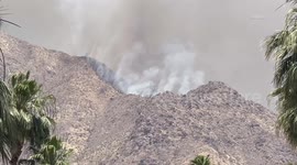 USA: 200 Plus Acre Tuscany Brush Fire in Palm Springs