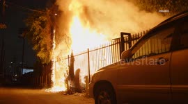 USA: Structure Fire in Pico-Union, LA