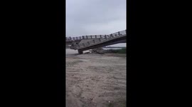 Dramatic footage shows bridge collapse before inauguration in Bihar 's Araria
