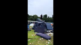 Hilarious tumble at Belvoir Castle captured in viral video