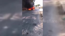 Palestine: Israeli settlers attack the Palestinian Houses and Cars in Burin near Nablus